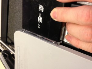 Using external HDD case to give me a nice profile